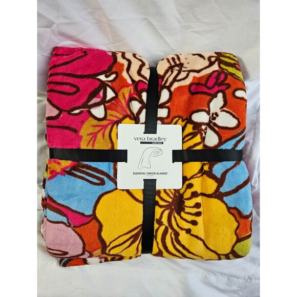 NWT Vera Bradley Essential Throw Blanket Midday Garden NEW - Picture 4 of 6